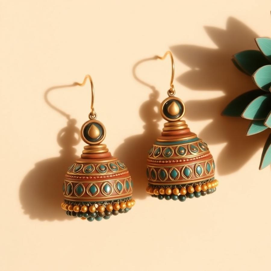 Temple Heritage Terracotta Jhumkas