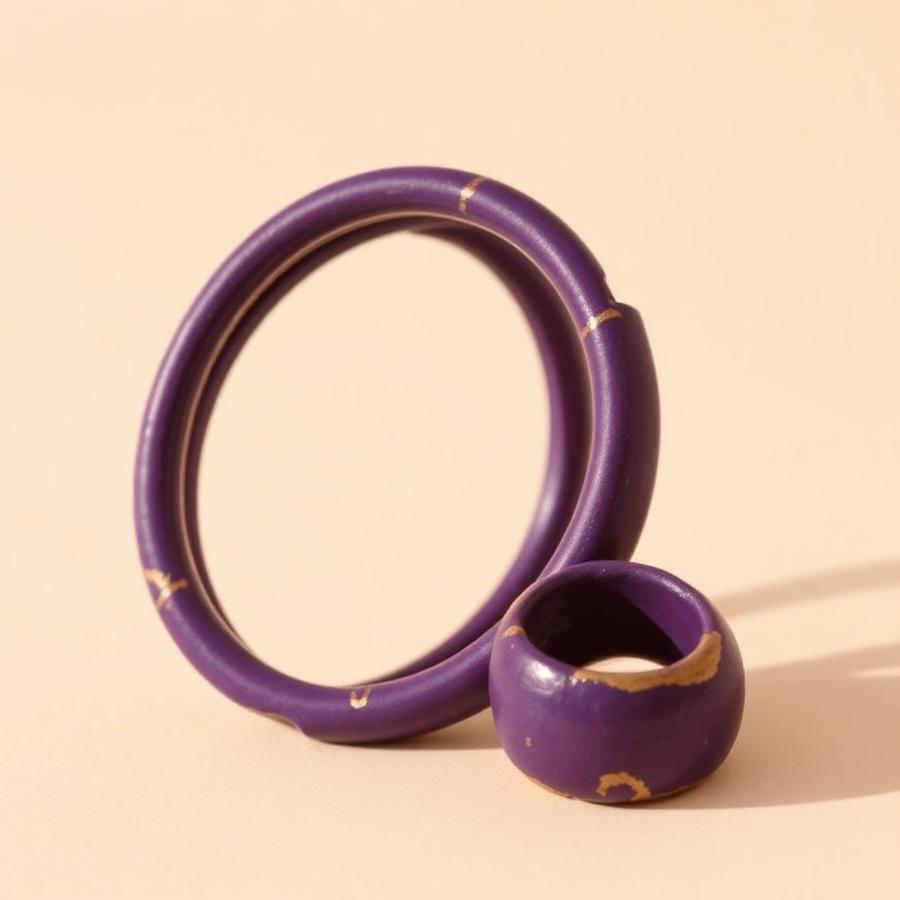 Amethyst Bangle & Ring Set